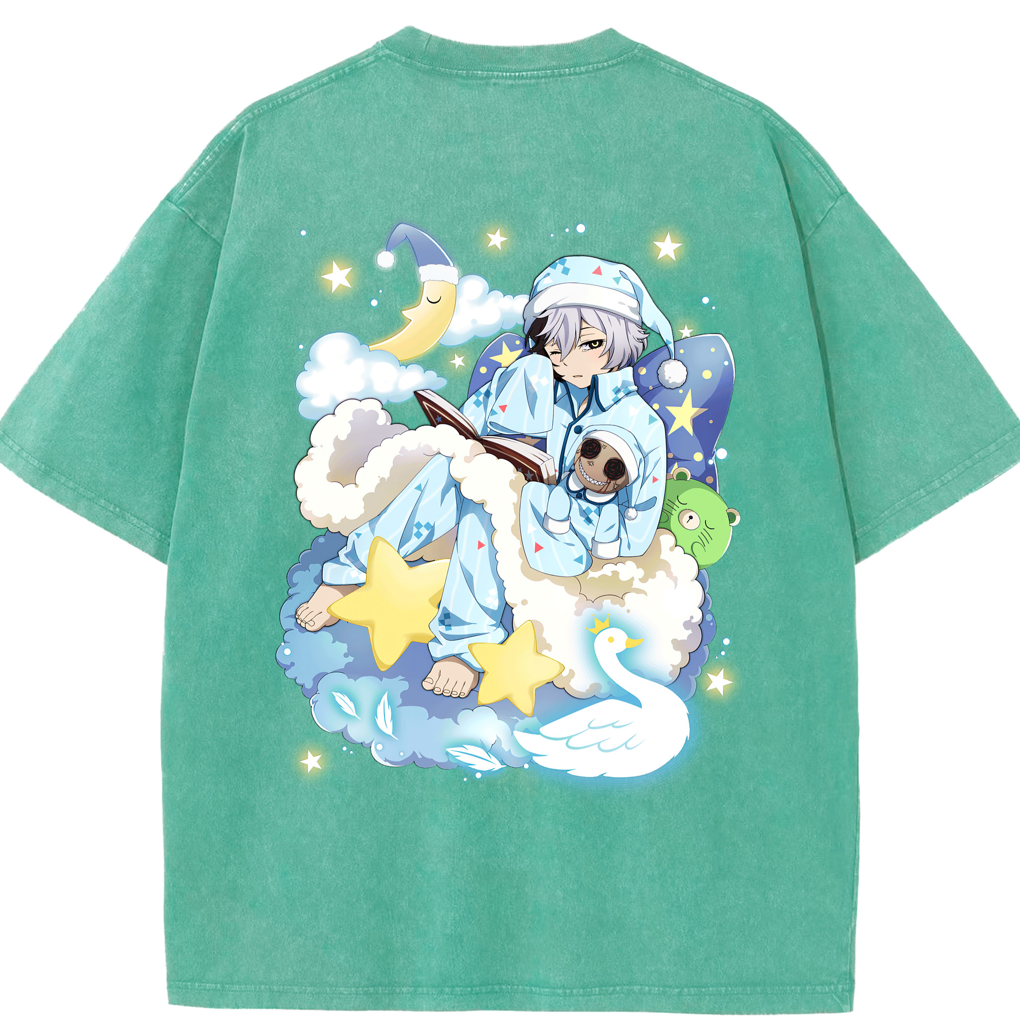 （画像用） 文豪ストレイドッグス Bungo Stray Dogs 綿100% ヴィンテージ風 半袖Tシャツ（背面プリント）